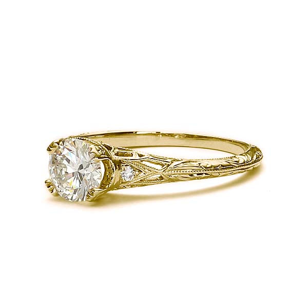 Replica Edwardian Engagement Ring Setting #L3257 - Engagement Rings