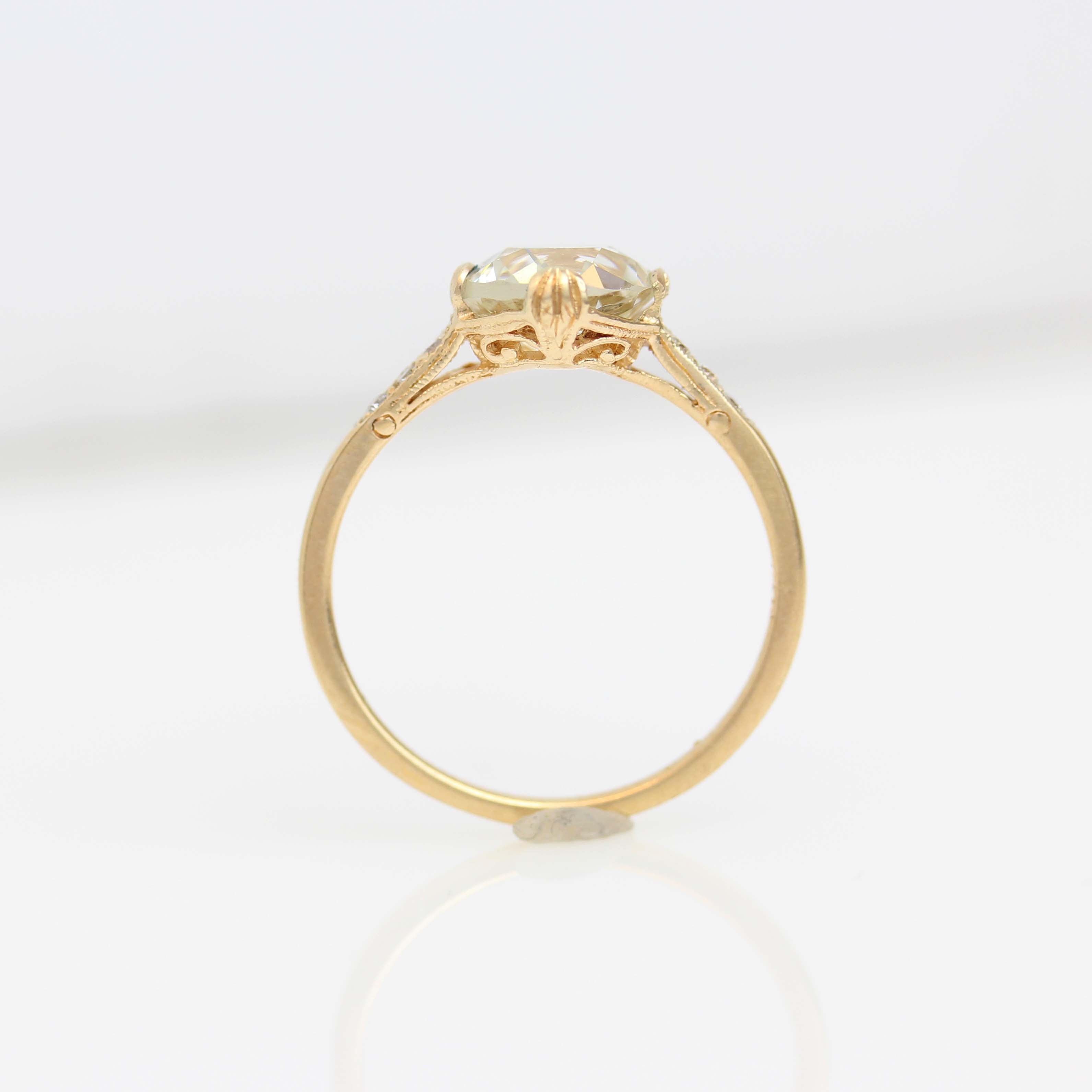 Replica Edwardian Engagement Ring with Vintage Diamond #3144-20 Default Title