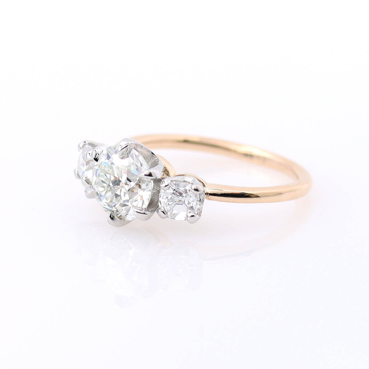 Replica Edwardian Three Stone Ring #3755-1 - Engagement Rings