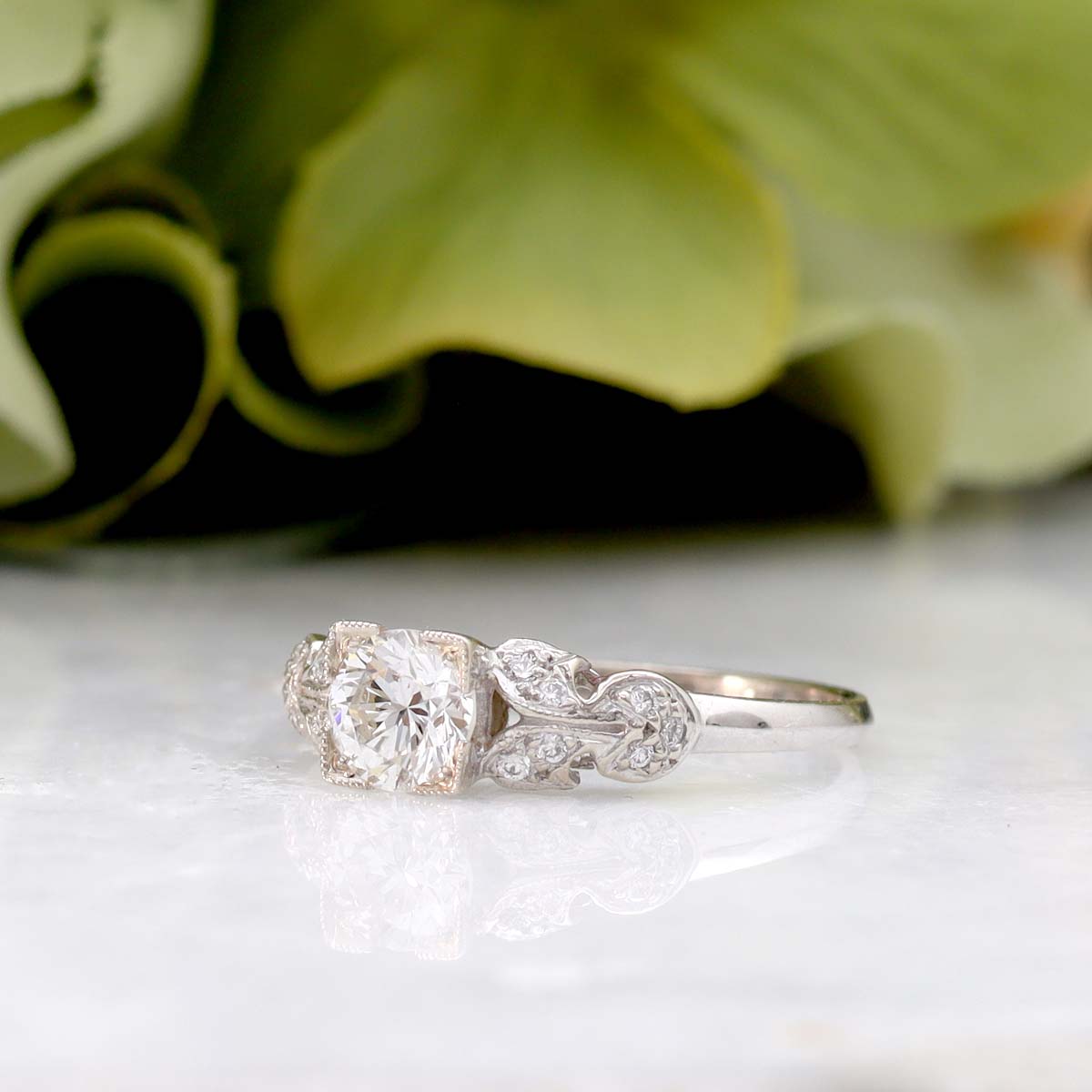 Reproduction of an Art Déco Engagement Ring #3154-3 - Engagement Rings