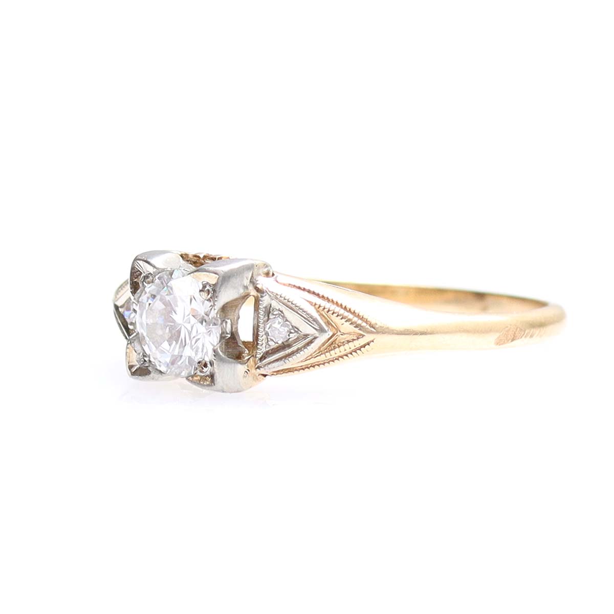 Retro 1940s Engagement Ring #VR240325-3 - Engagement Rings