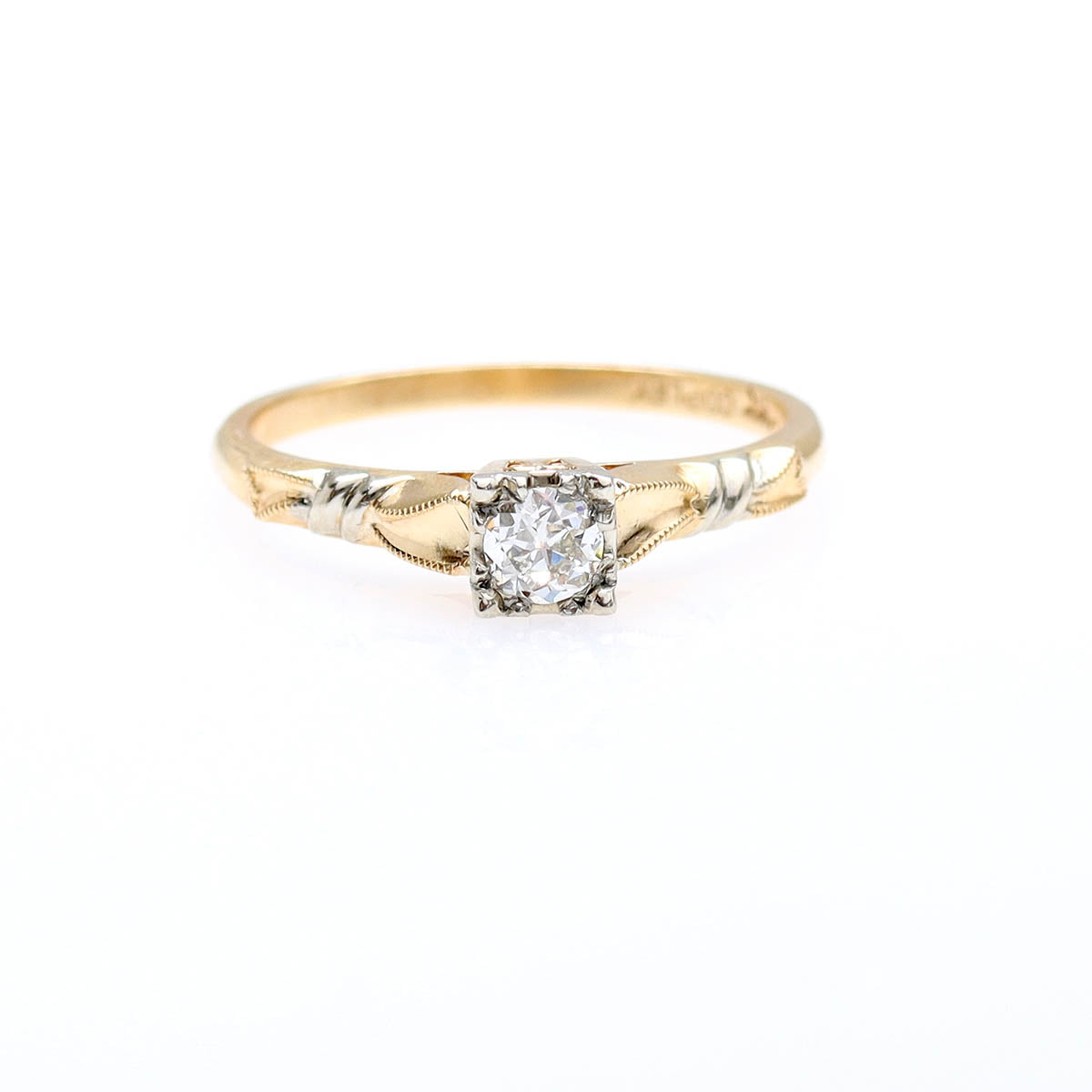 Retro 1940s Engagement Ring #VR241007-2 - Engagement Rings