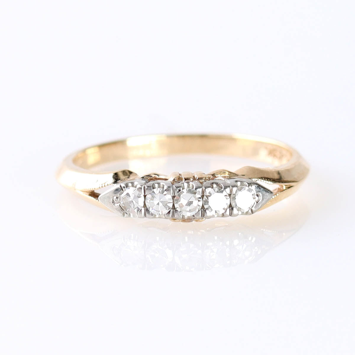 Retro 1940s Wedding Band #VB250116 - Wedding Bands