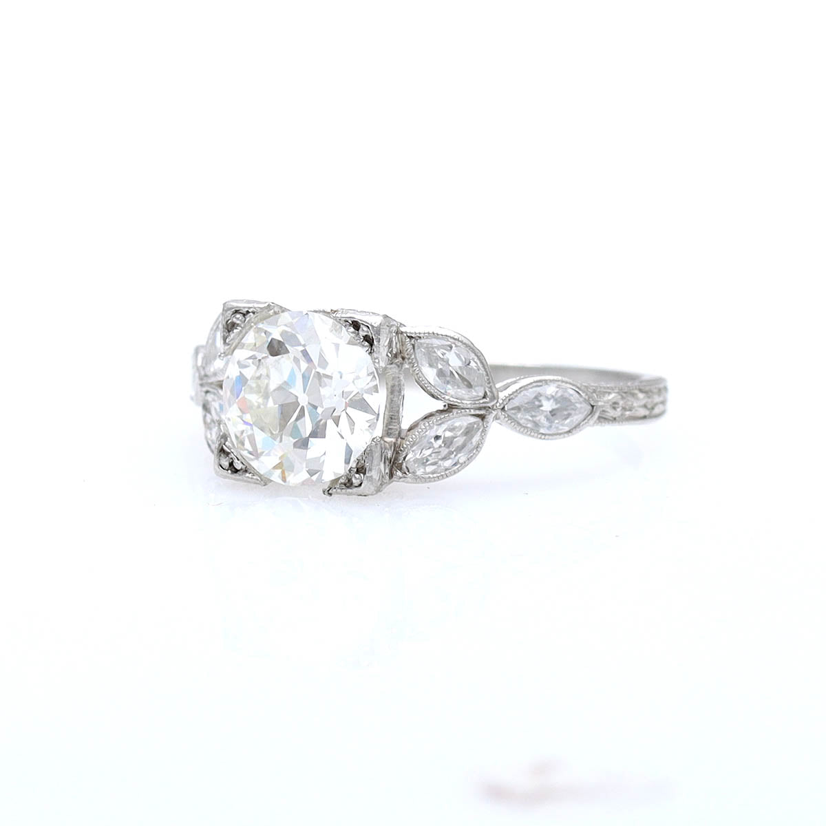 Stunning Art Deco Engagement Ring #VR250110 - Engagement Rings