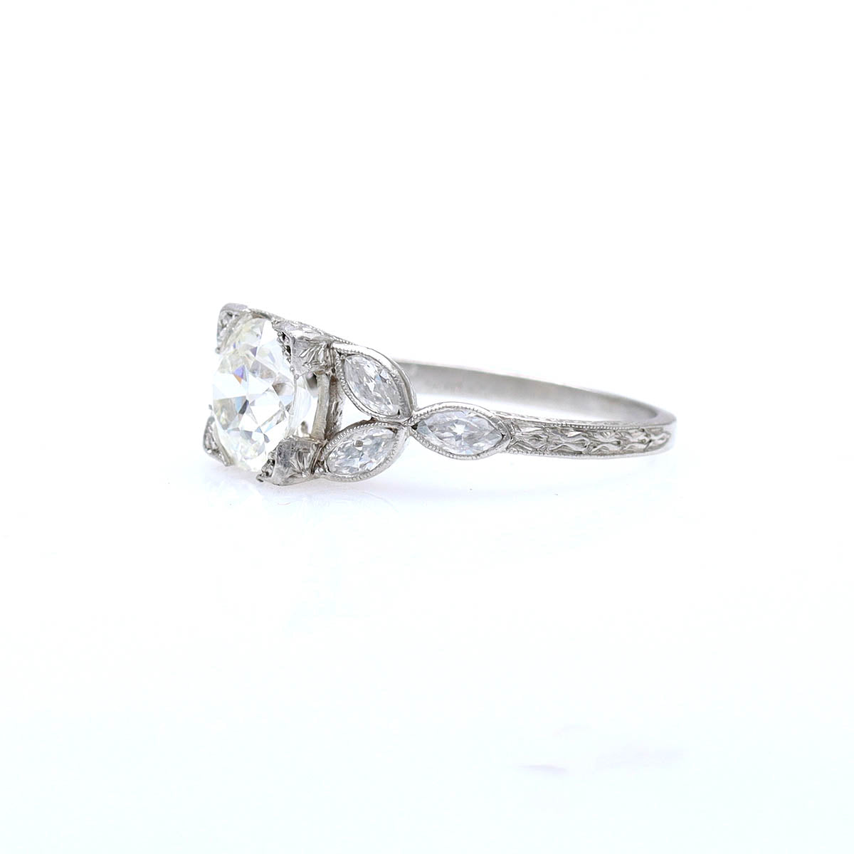 Stunning Art Deco Engagement Ring #VR250110 - Engagement Rings