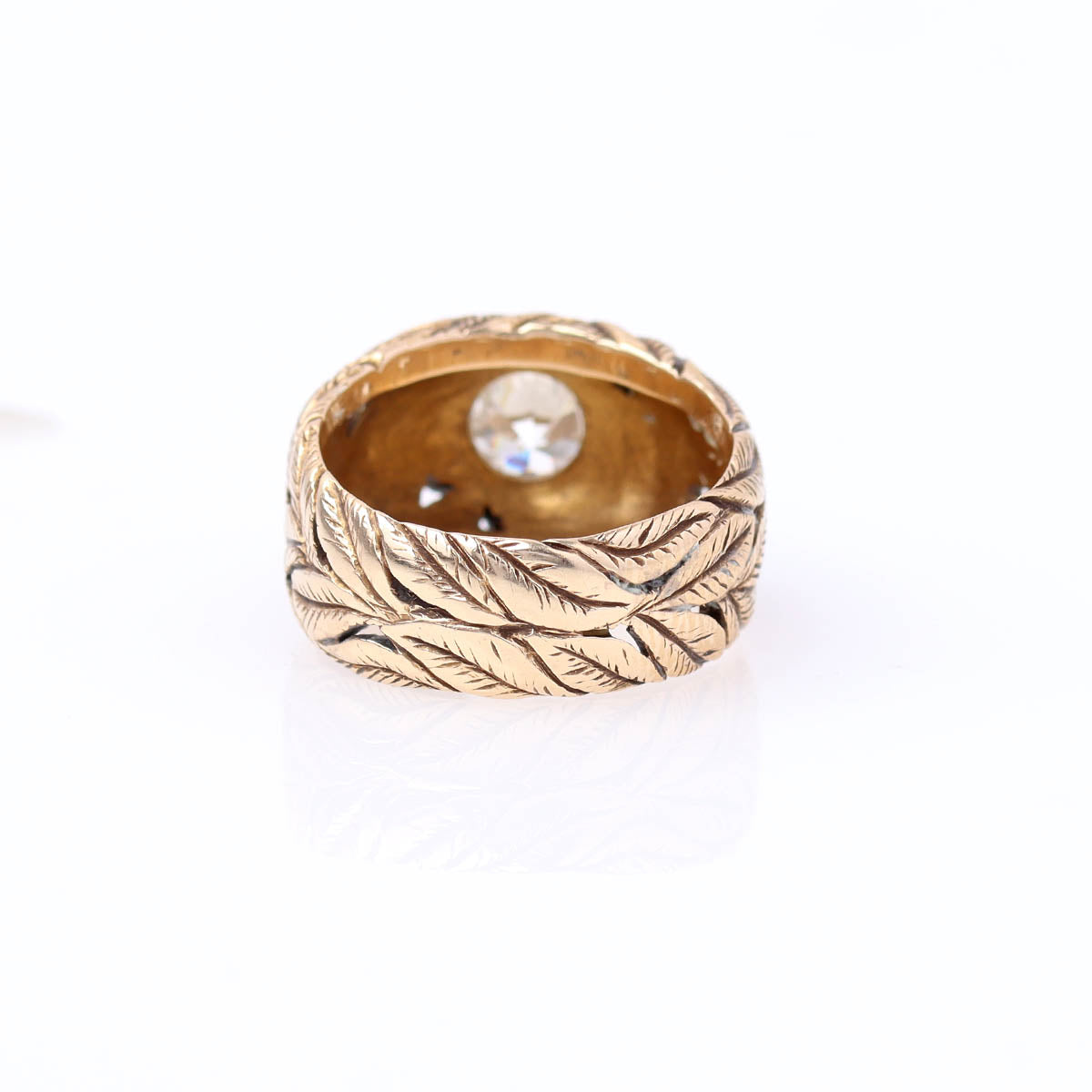 Stunning Floral Art Nouveau Engagement Ring #VR250930 - Engagement Rings