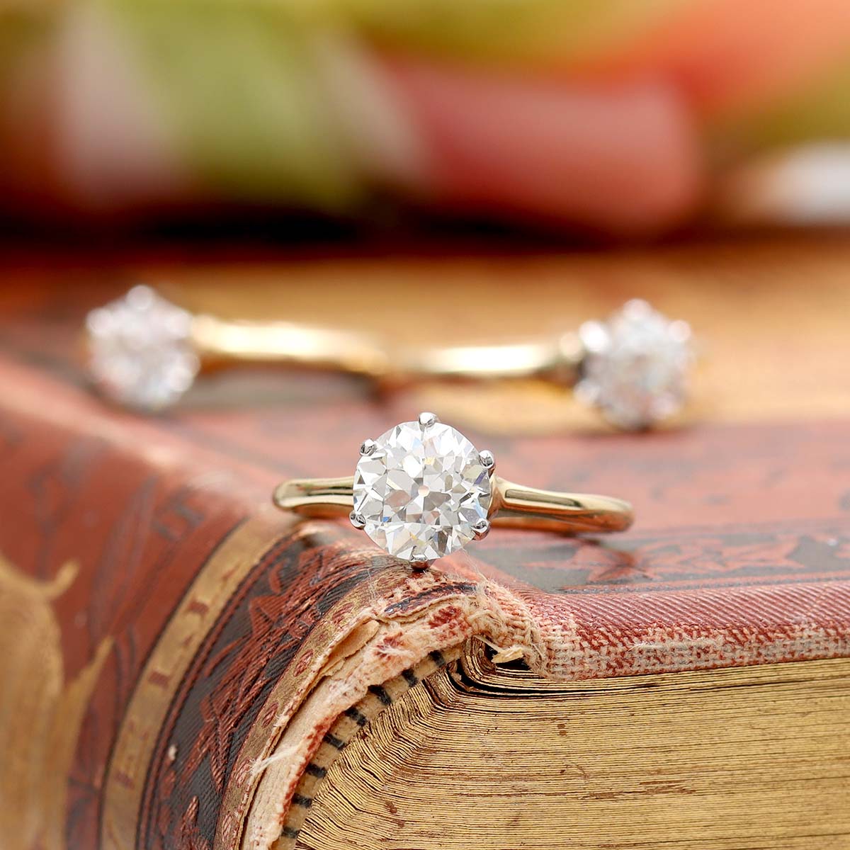 The Abigail Old European Cut Diamond Engagement Ring #3372-5 - Engagement Rings