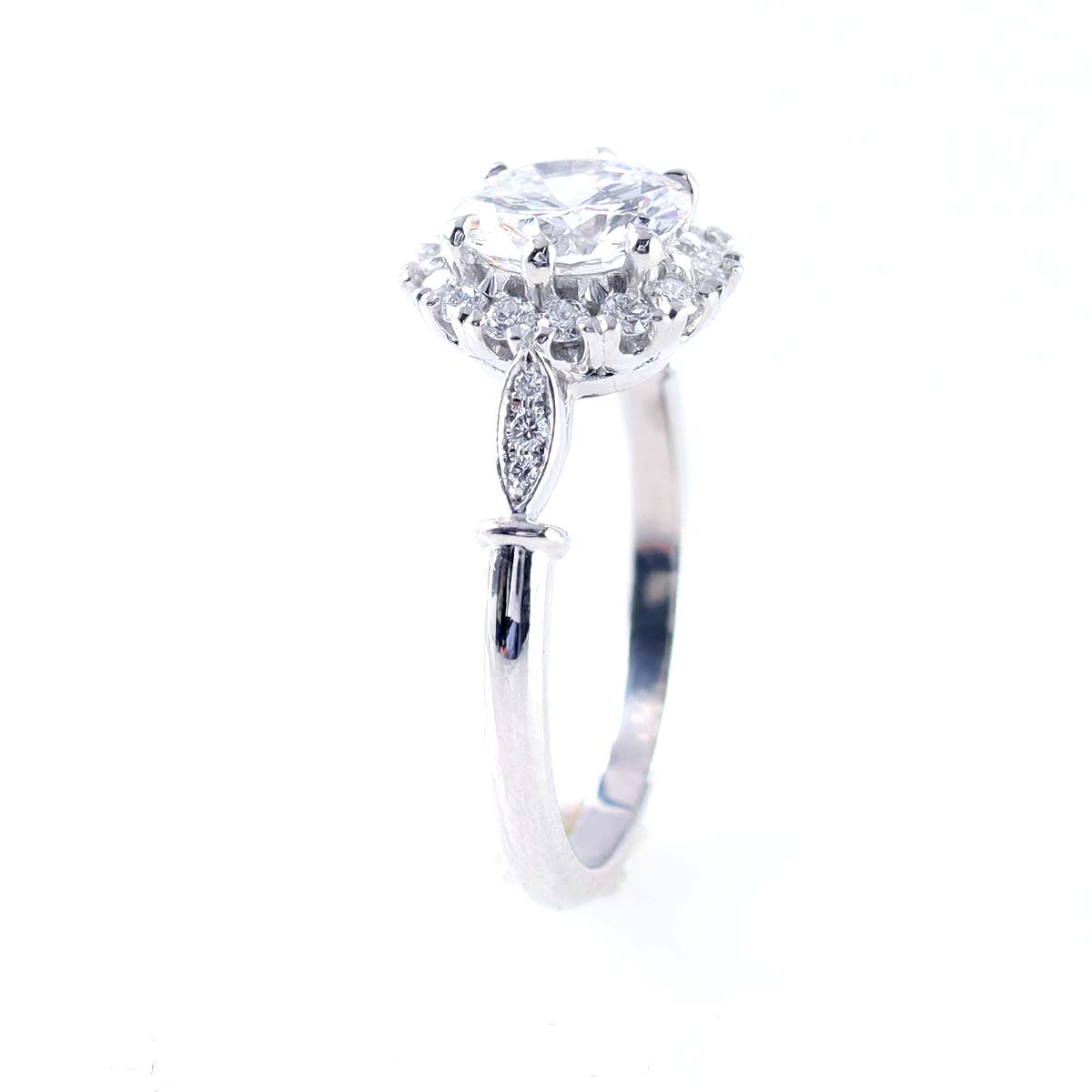The Adelaide Edwardian-style Halo Ring #3637-2 - Made To Order