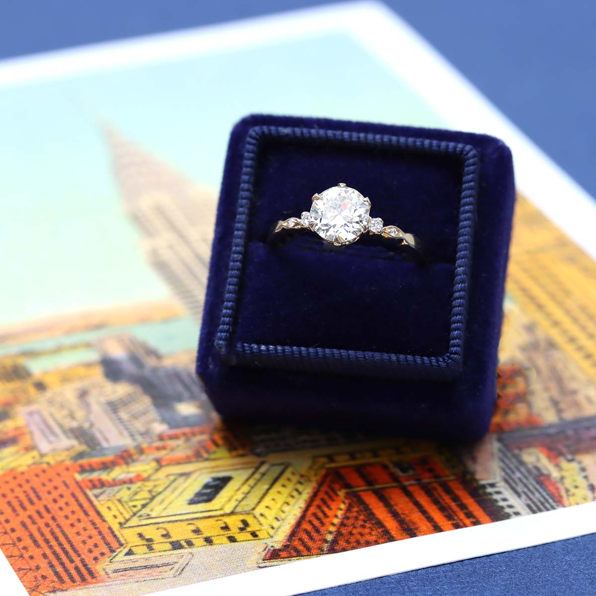 The Cordelia Replica Edwardian Engagement Ring #3510-2 Default Title