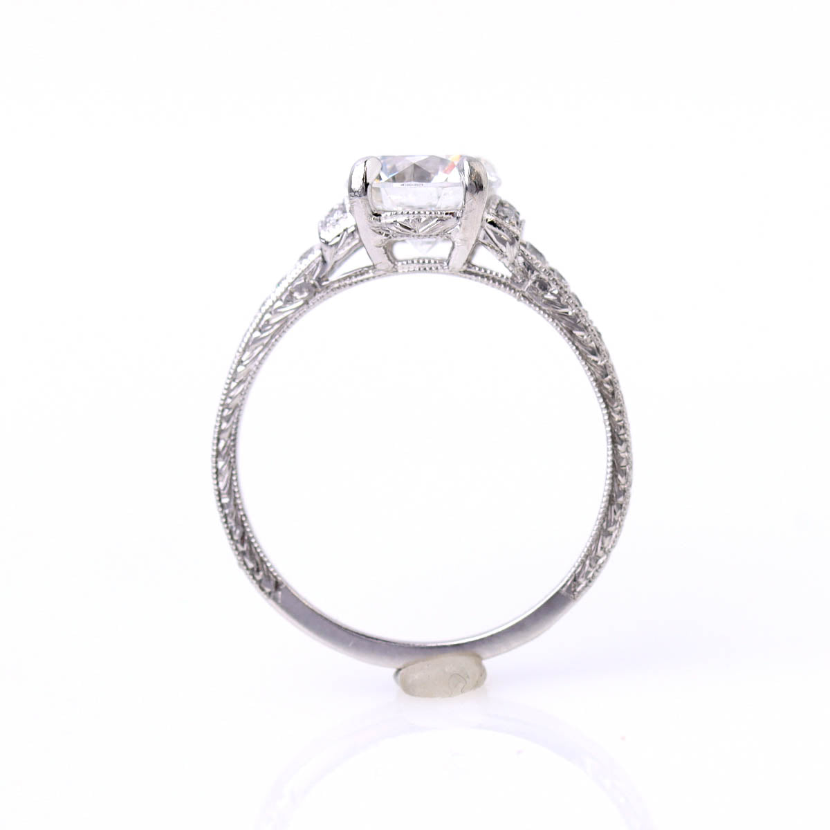 The Lily Platinum Engagement Ring #L3319-12 - Engagement Rings