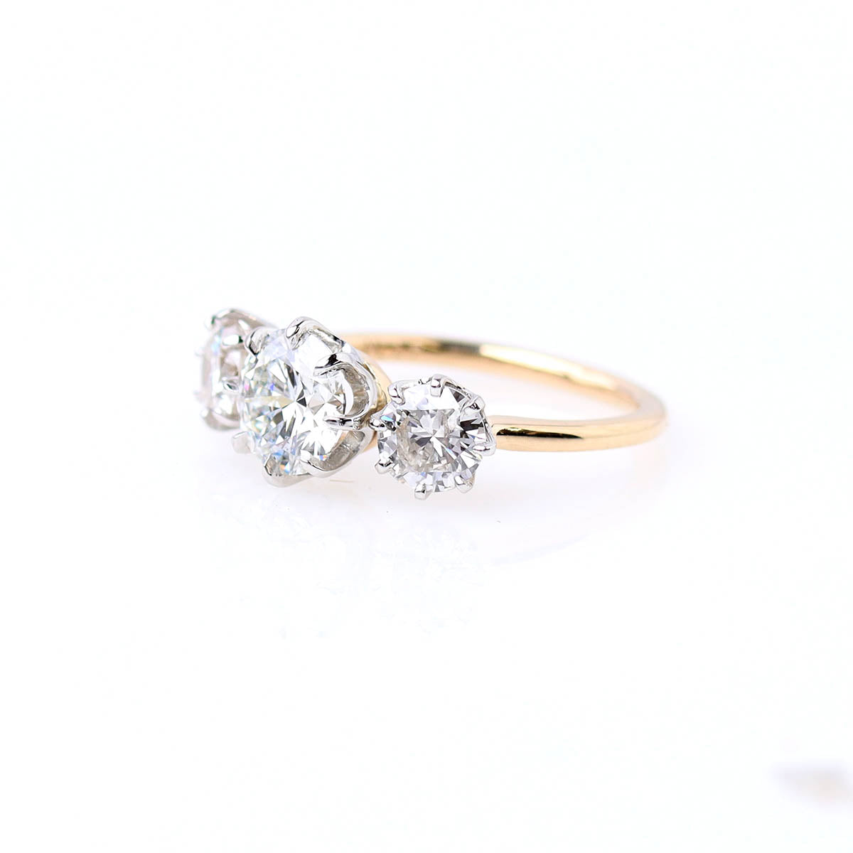 The Maggie Three Stone Ring #3768-1 - Engagement Rings