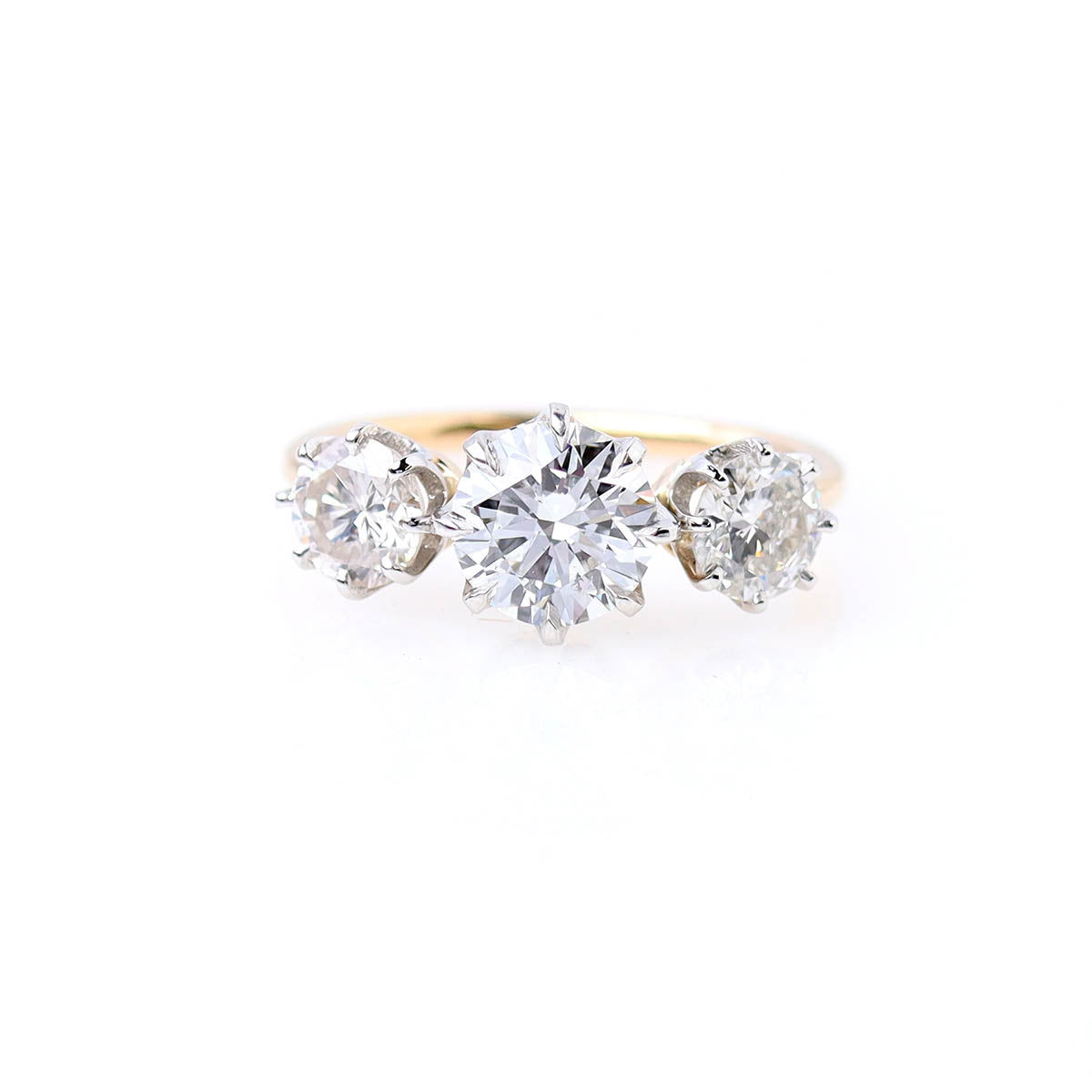 The Maggie Three Stone Ring #3768-1 - Engagement Rings