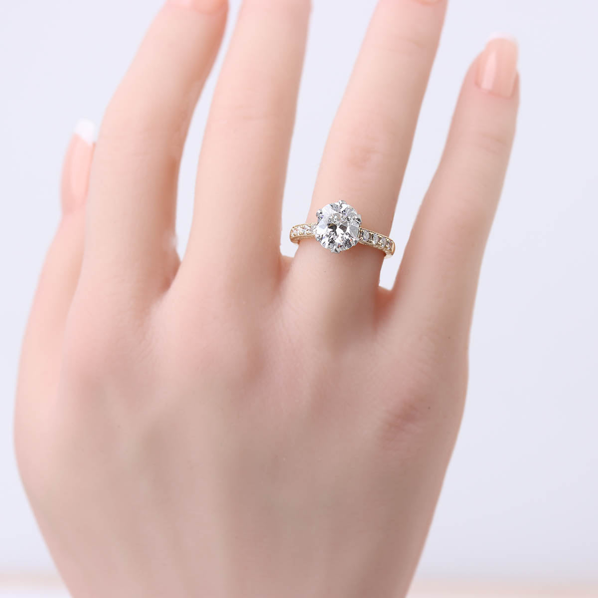 The Phoebe Edwardian-style Engagement Ring #3661HE-3 - Engagement Rings