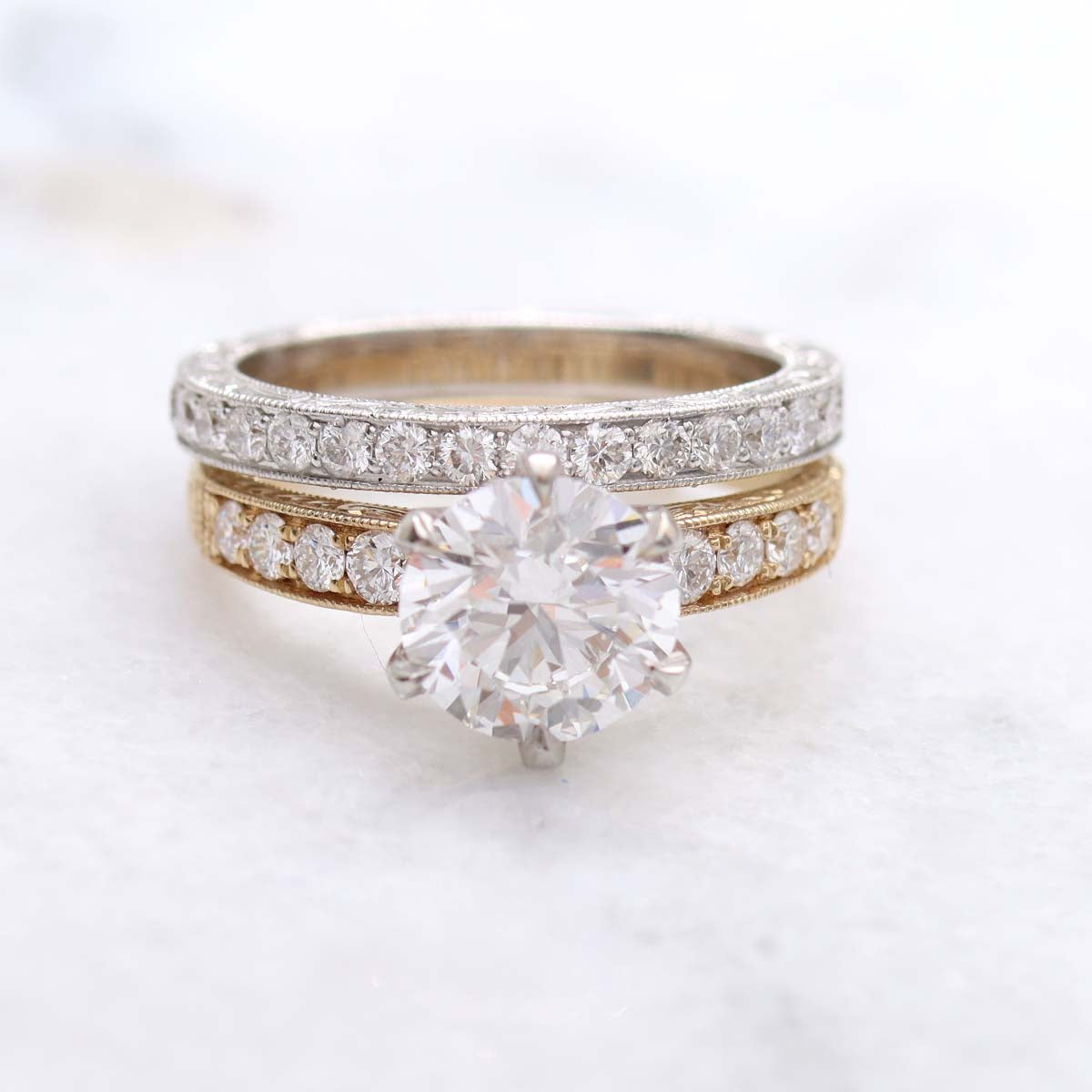 The Phoebe Edwardian-style Engagement Ring #3661HE-2 - Engagement Rings