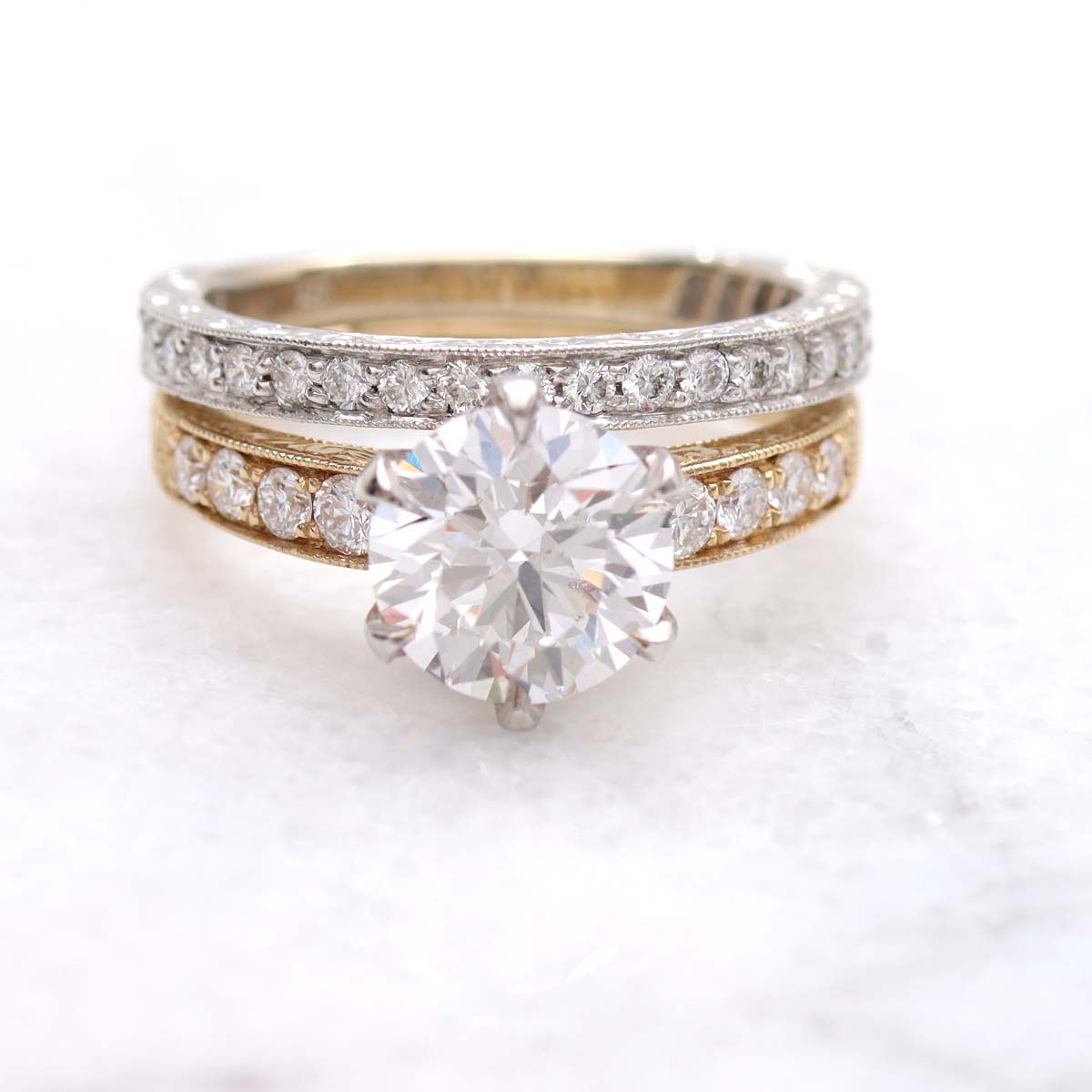 The Phoebe Edwardian-style Engagement Ring #3661HE-2 - Engagement Rings