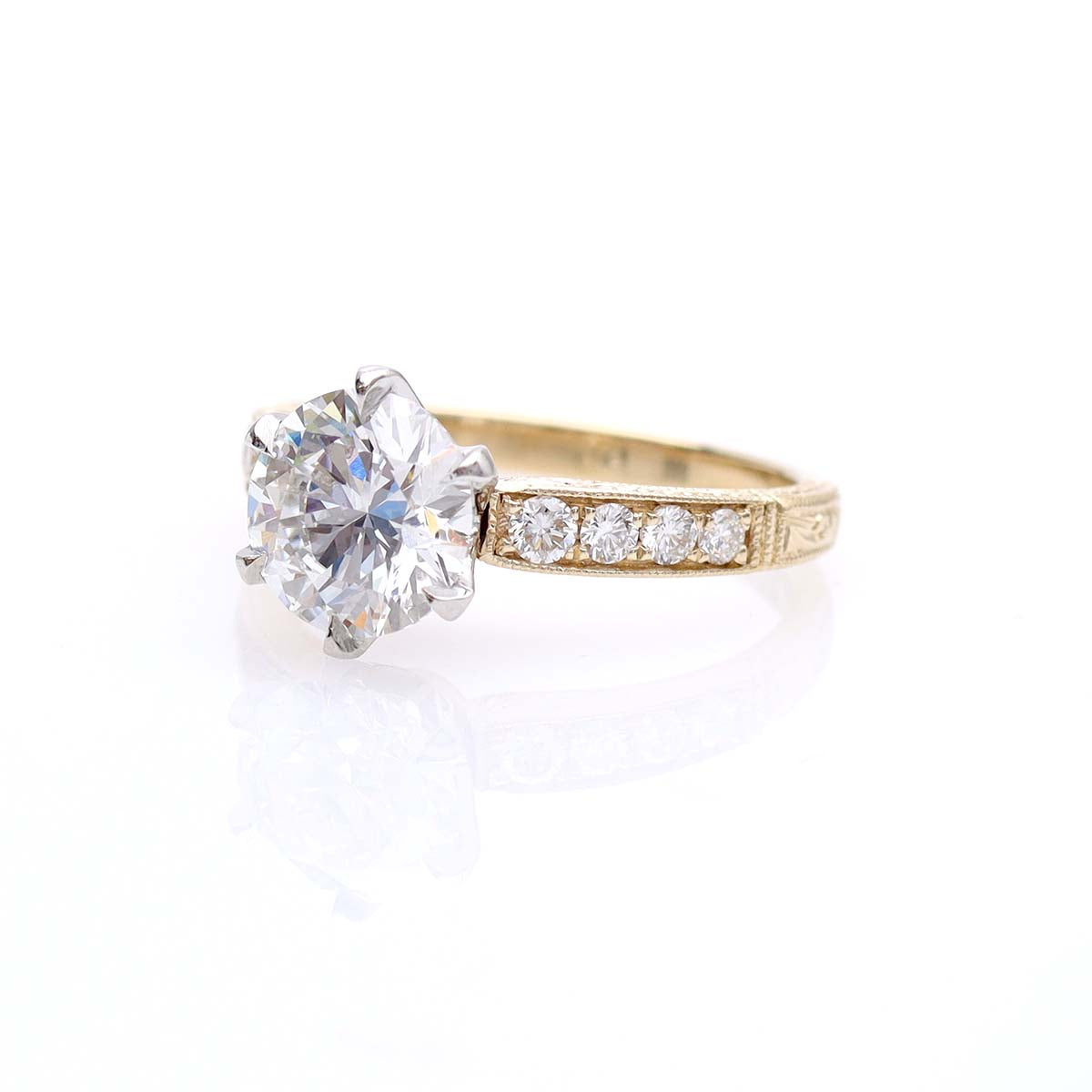 The Phoebe Edwardian-style Engagement Ring #3661HE-2 - Engagement Rings
