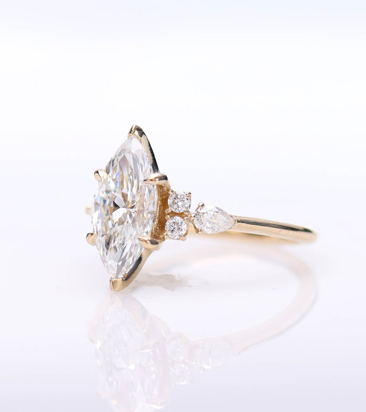 The Stella Jane Marquise Diamond Engagement Ring #3642MQ-4 - Engagement Rings