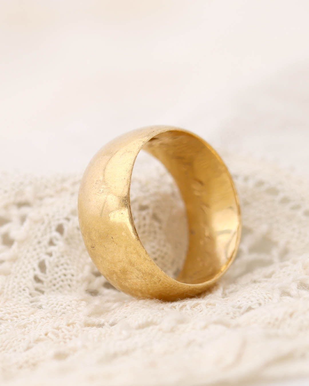 Victorian 18k Yellow Gold Domed Wedding Band #VR0109-05 - Wedding Bands