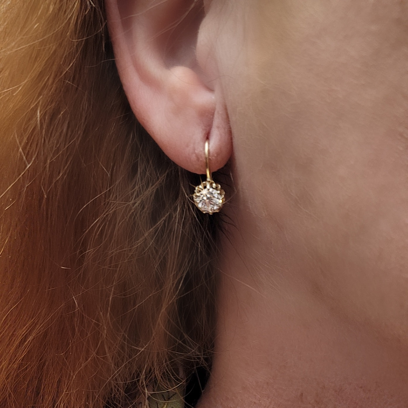 Victorian Replica Diamond Drop Earrings #LE3654 - Earrings