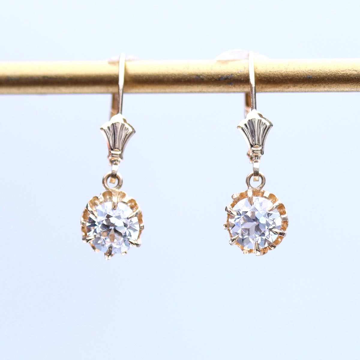 Victorian Replica Diamond Drop Earrings #LE3654-3 - Earrings