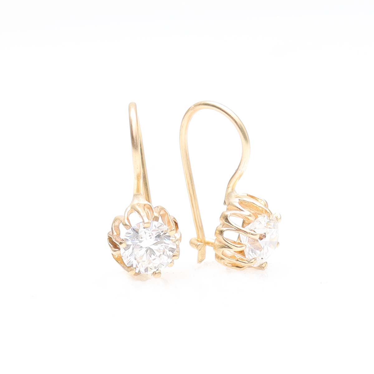 Victorian Replica Diamond Drop Earrings #LE3654 - Earrings
