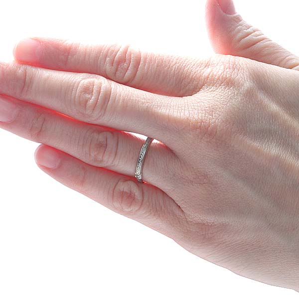 Vintage 1930s Platinum Wedding Band #VR506-02 - Wedding Bands