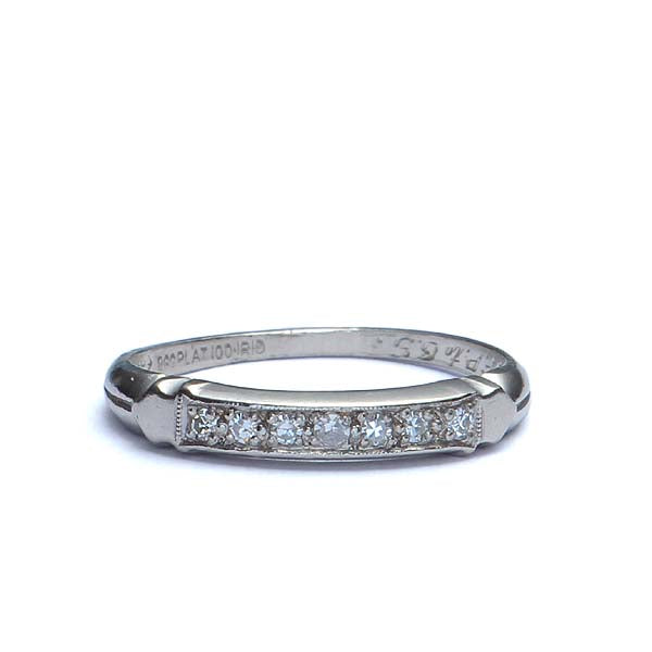 Vintage diamond wedding band #VR484 03 Wedding Bands