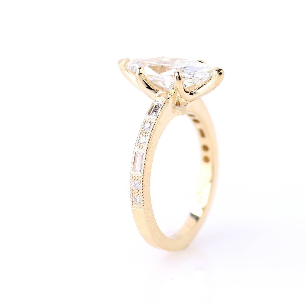 Replica Art Deco Marquise Diamond Engagement Ring #3708MQ-2 - Engagement Rings