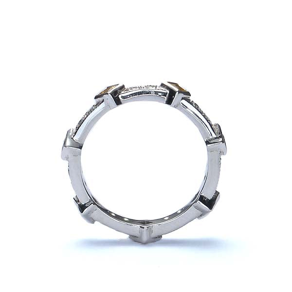 Vintage inspired yellow sapphire band #L2110SAP 18K Default Title