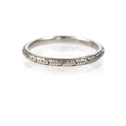 Vintage Wedding Band #R313-08 Default Title