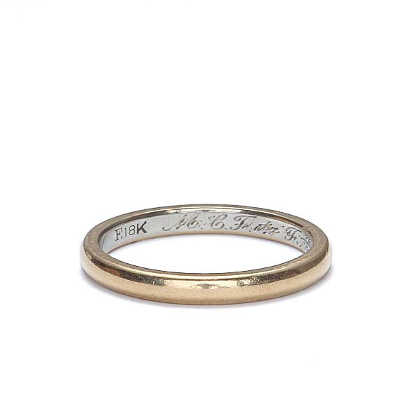 Circa 1924 Two Tone Wedding band #VR0322-02