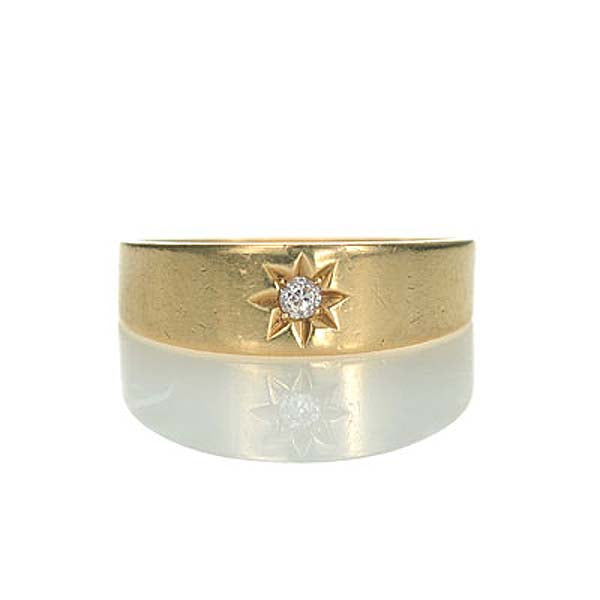 Antique Gold and diamond band #VR0611-03 - Leigh Jay & Co