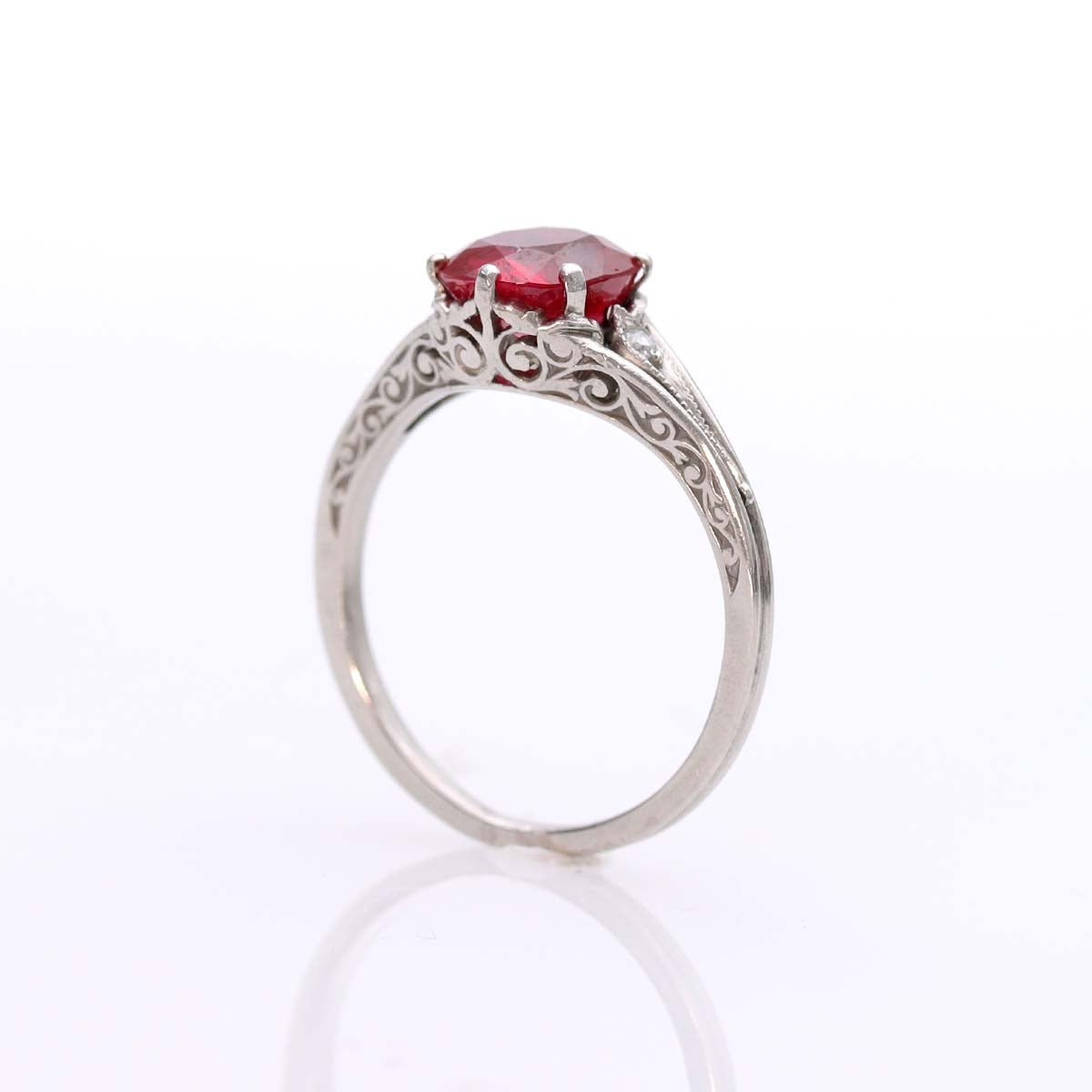 Art Déco Ruby Engagement Ring #VR240606-1