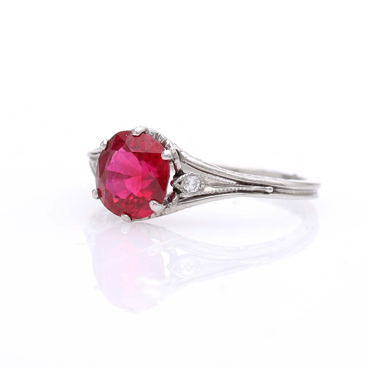 Art Déco Ruby Engagement Ring #VR240606-1