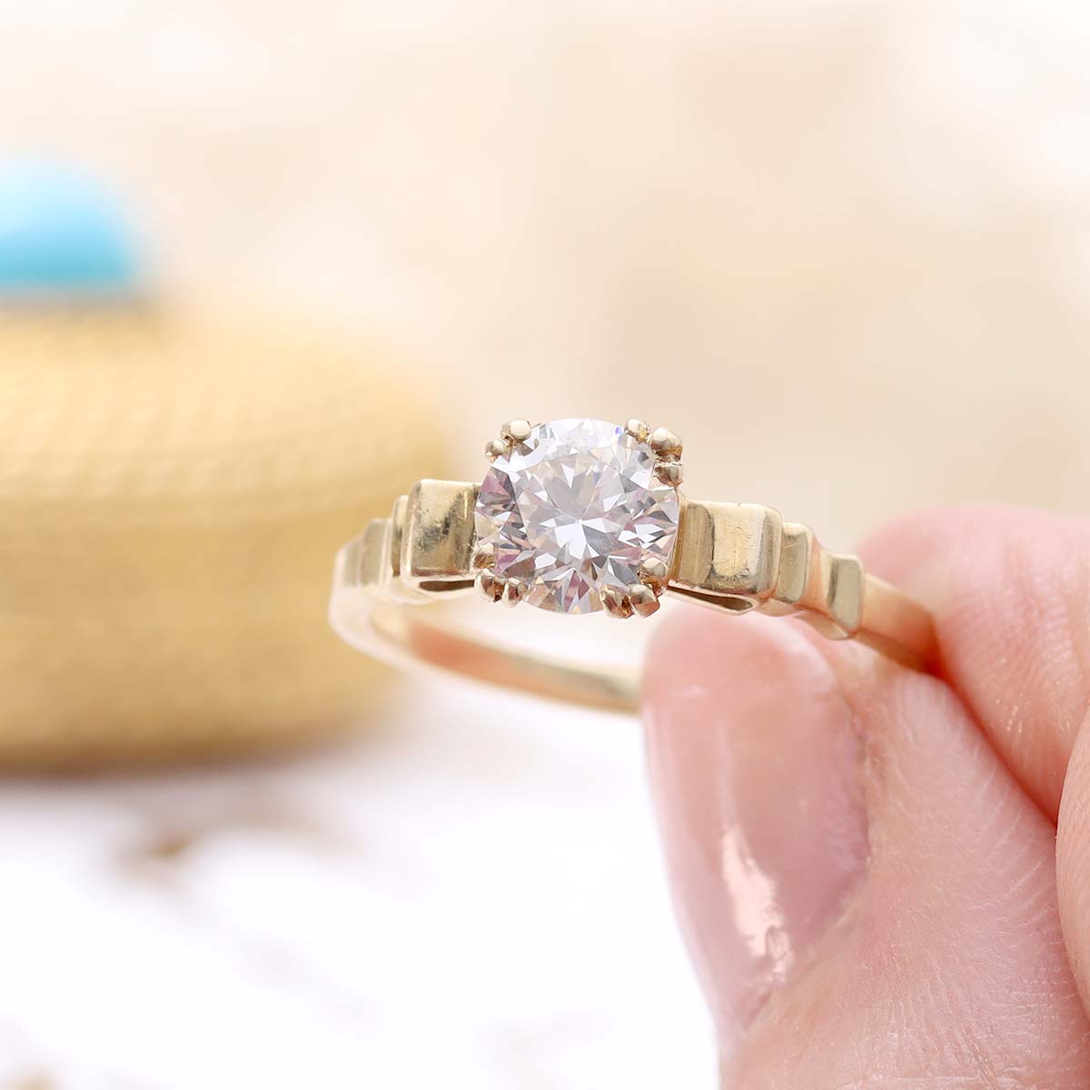 Retro 1940s Engagement Ring #VR240325-1