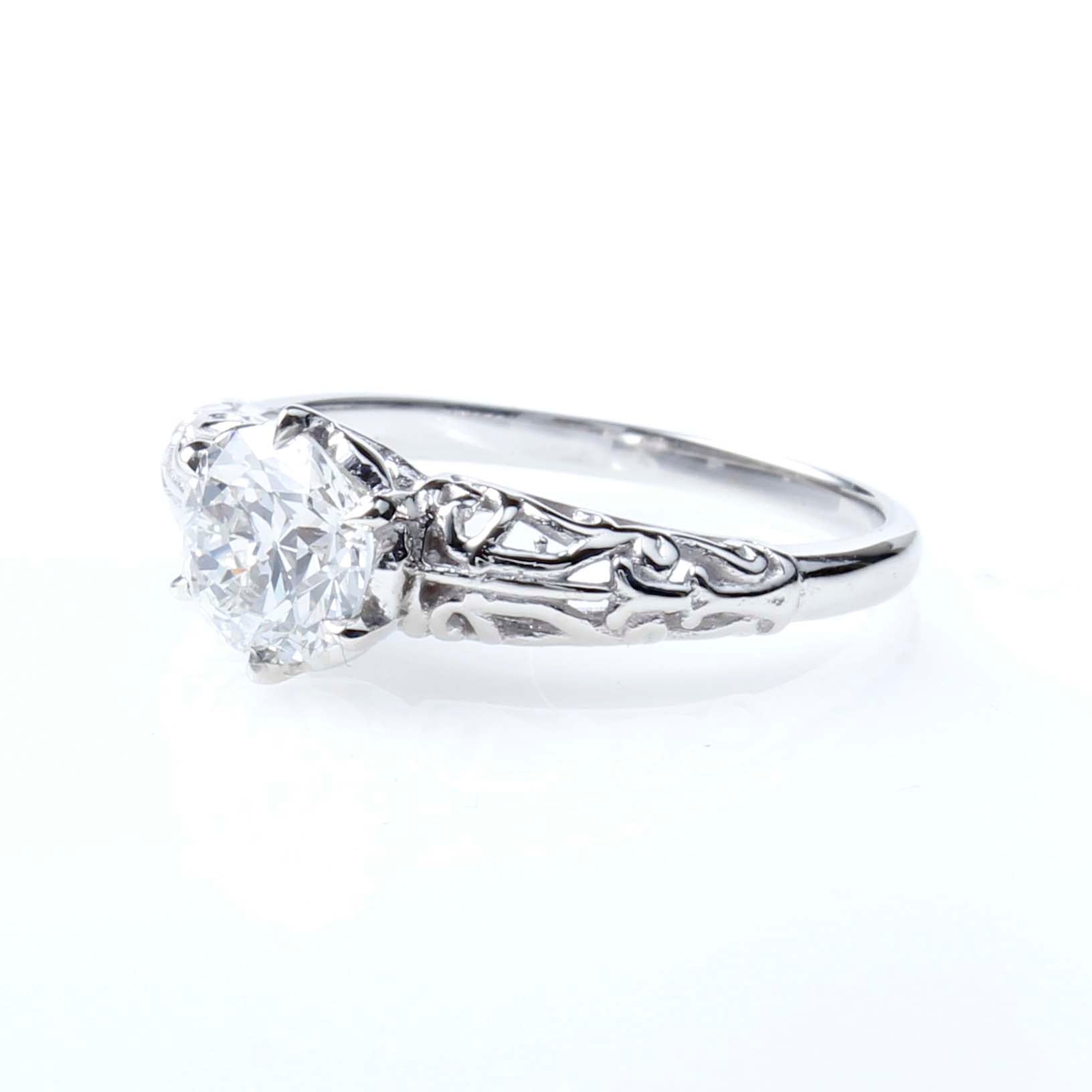 Replica Edwardian Engagement Ring with Vintage Diamond #1021B-2 Default Title