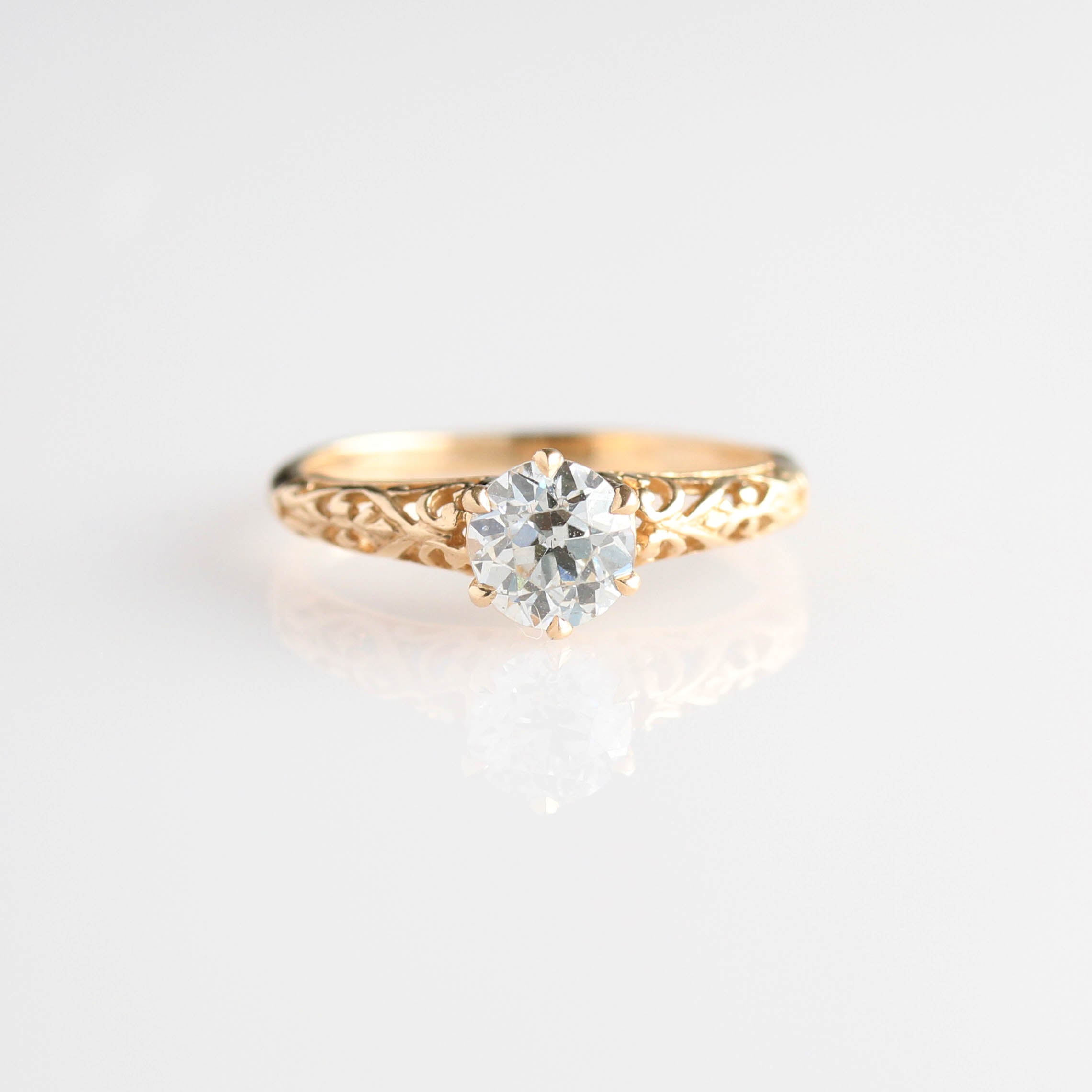 Replica Edwardian Engagement Ring #1022-17 - Leigh Jay & Co.