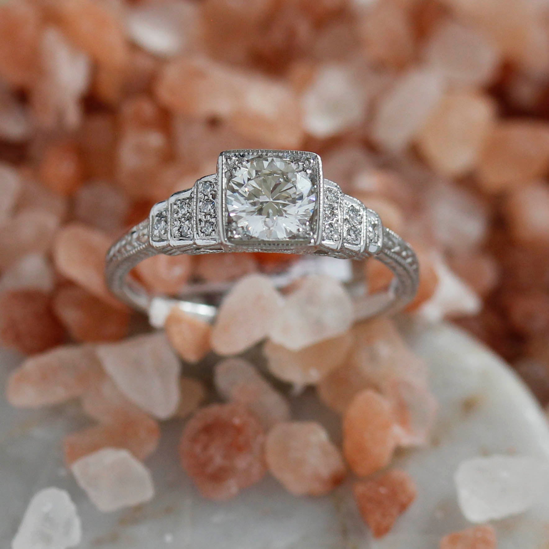 Replica Art Deco Engagement Ring #1285-15 Default Title