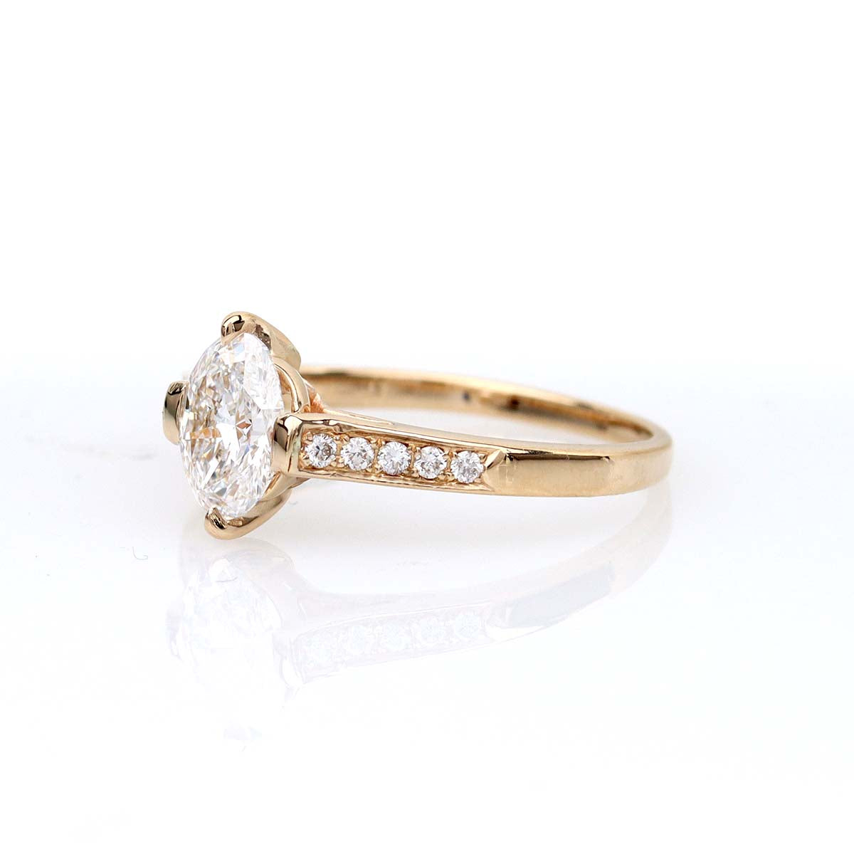 Replica Edwardian Engagement ring set with an oval diamond #1801-6 Default Title