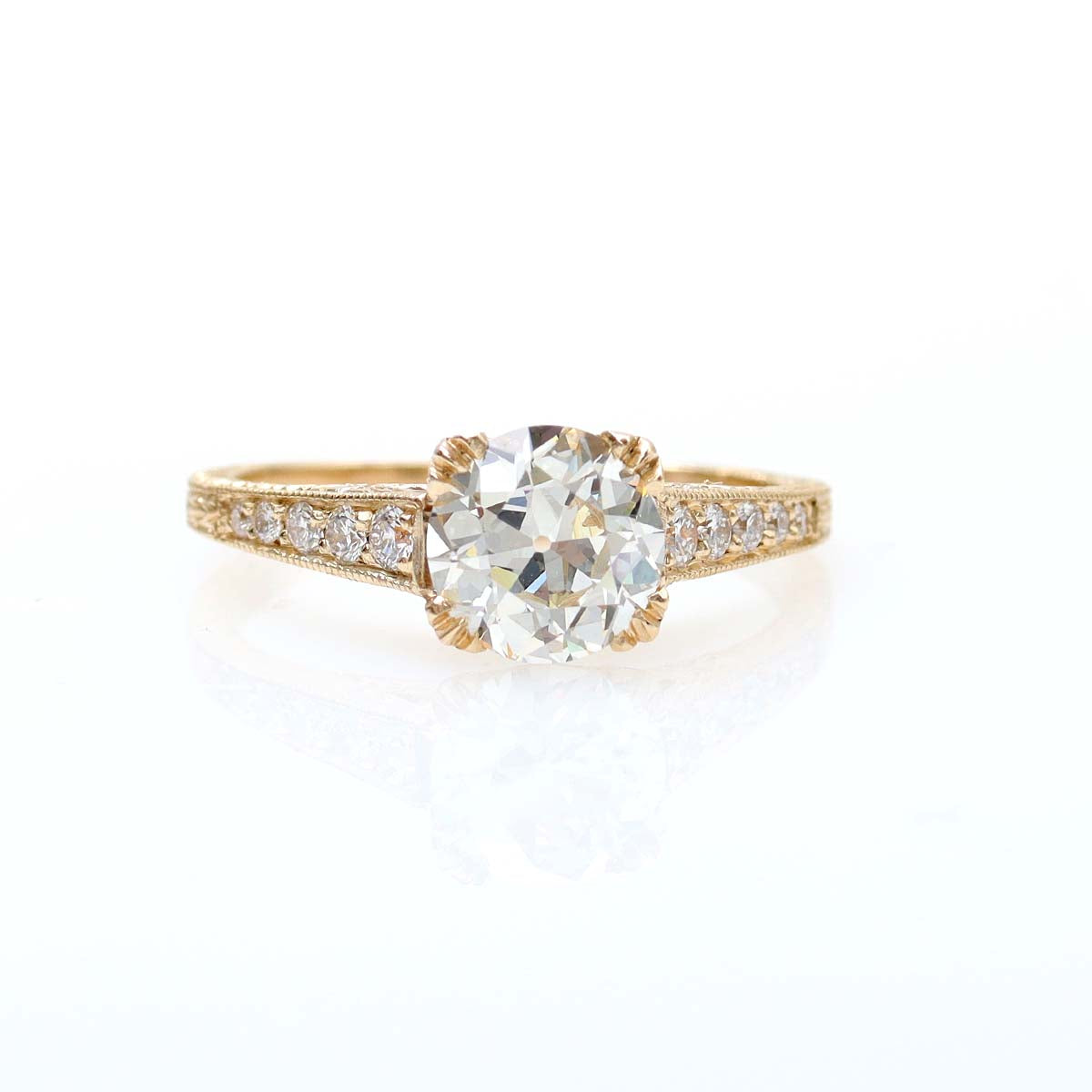 Art Deco Revival Engagement Ring #2698HE-9