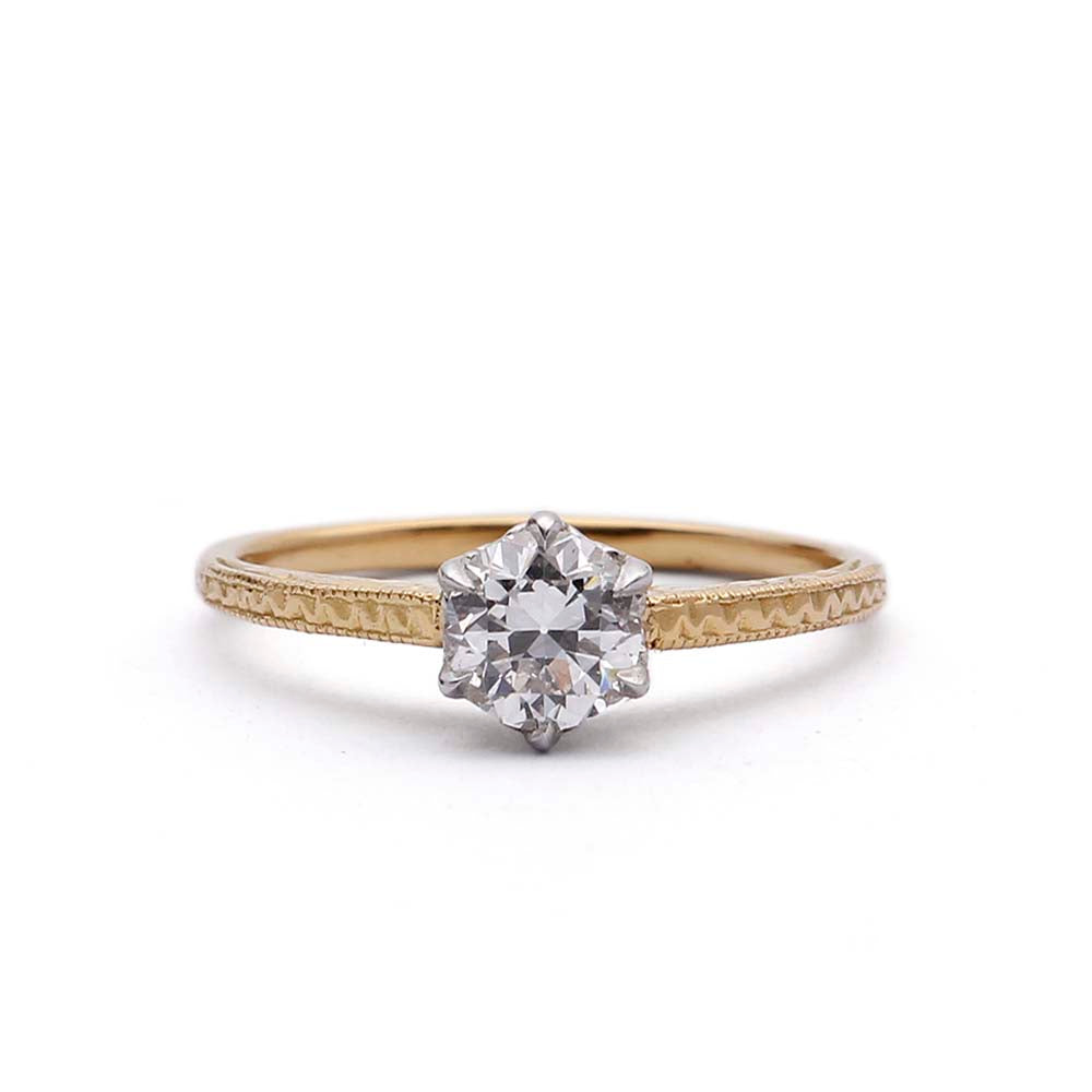 Replica Edwardian Engagement Ring #3004-3 - Leigh Jay & Co.