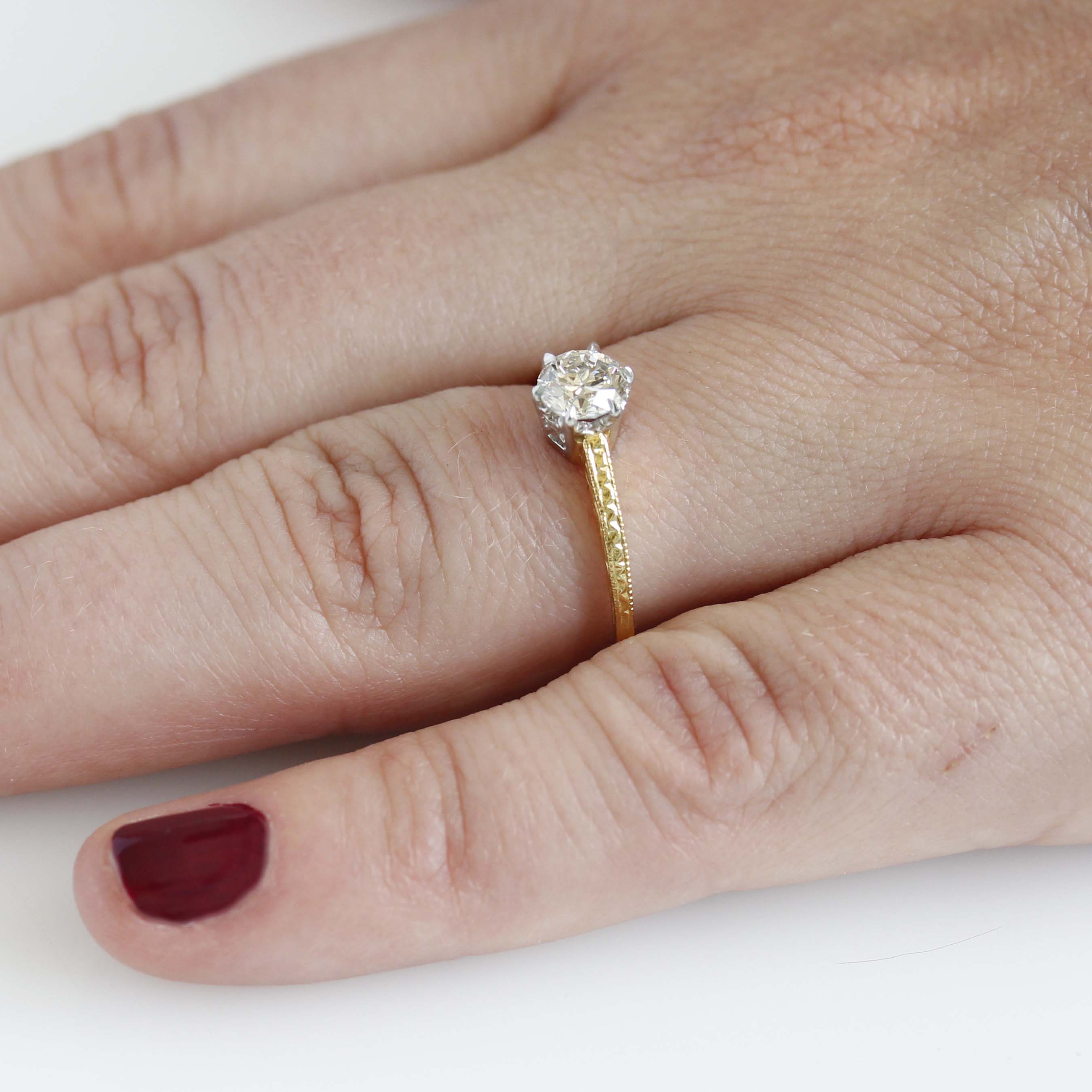 Replica Edwardian Engagement Ring #3004-3 Default Title