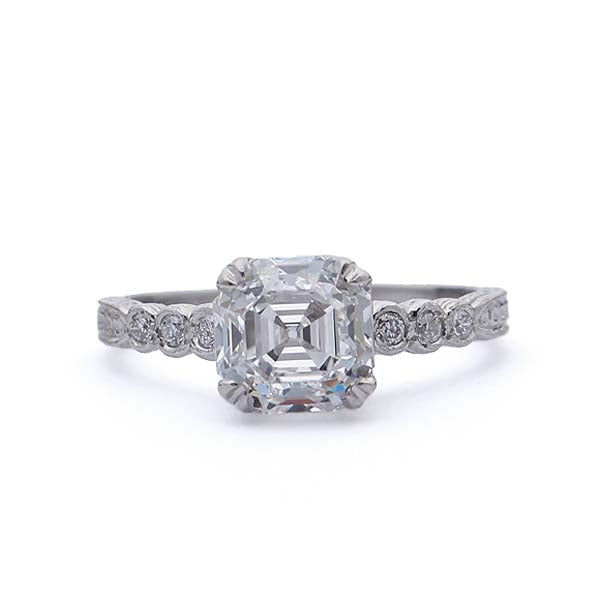 Replica Art Deco  Engagement Ring #3087-01 - Leigh Jay & Co.