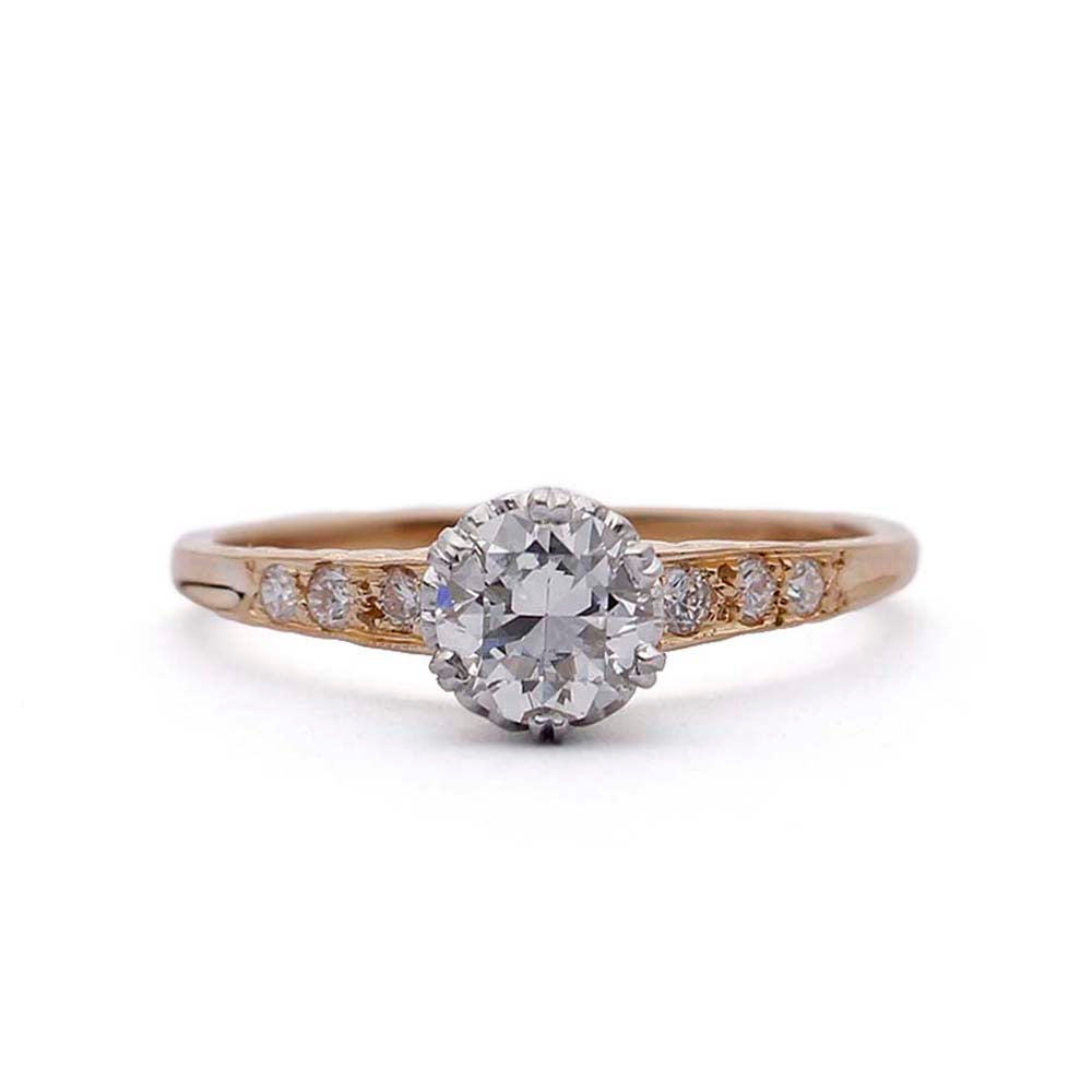 Replica Edwardian Engagement ring. #31302T-02 - Leigh Jay & Co.