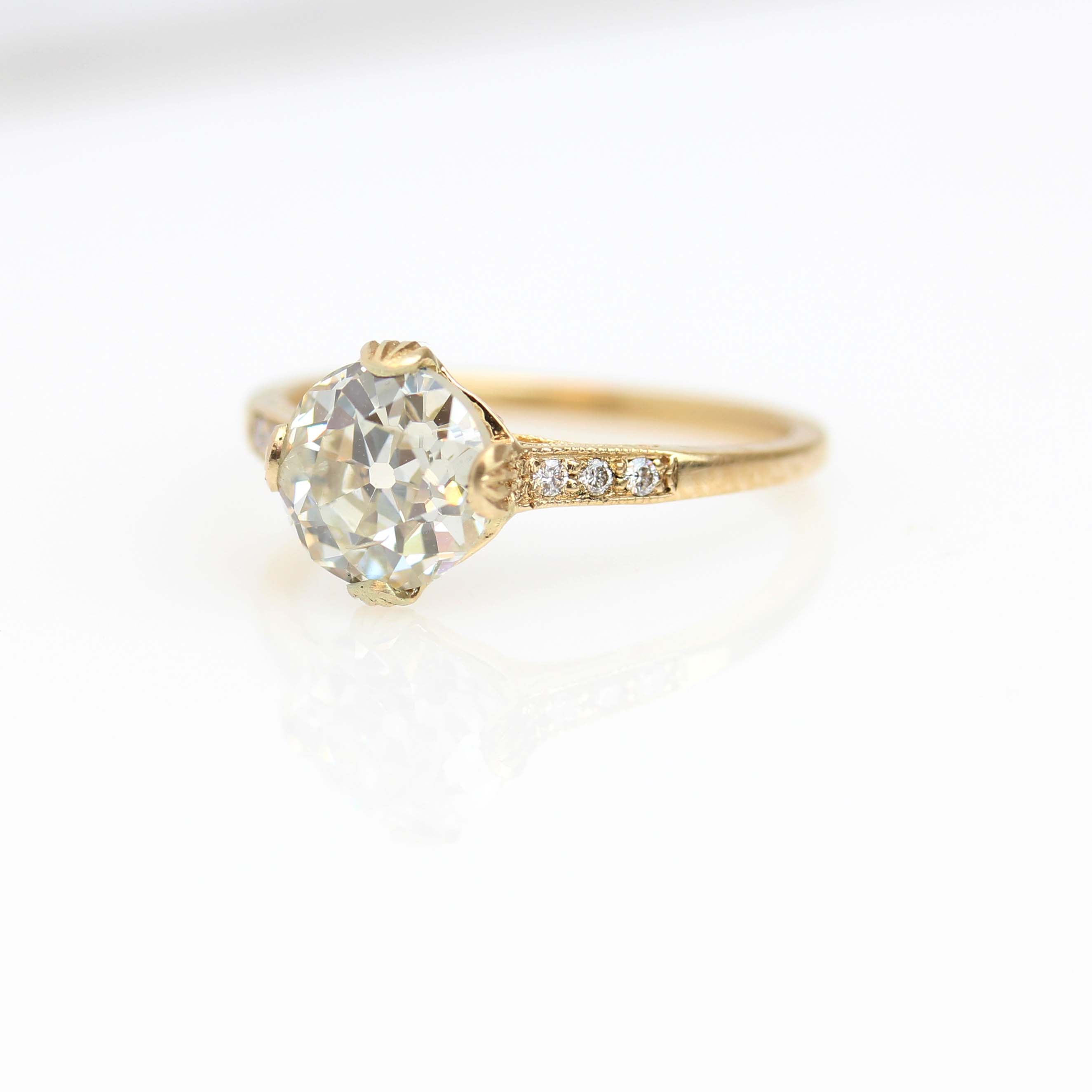 Replica Edwardian Engagement Ring with Vintage Diamond #3144-20 Default Title