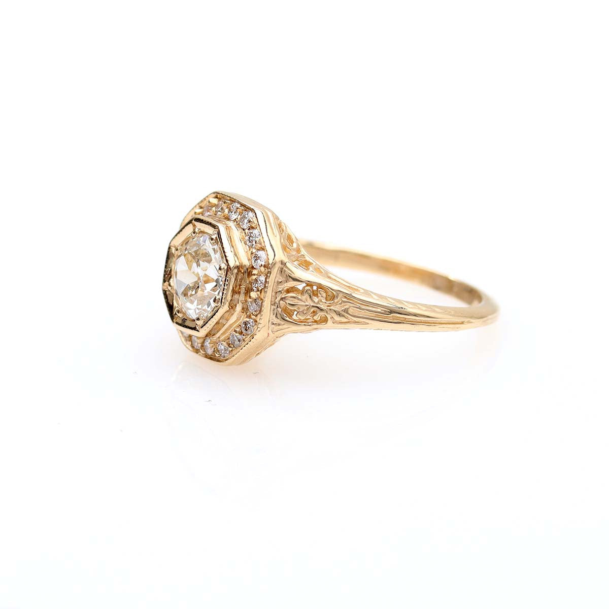 Replica Art Deco Engagement Ring #3152-3
