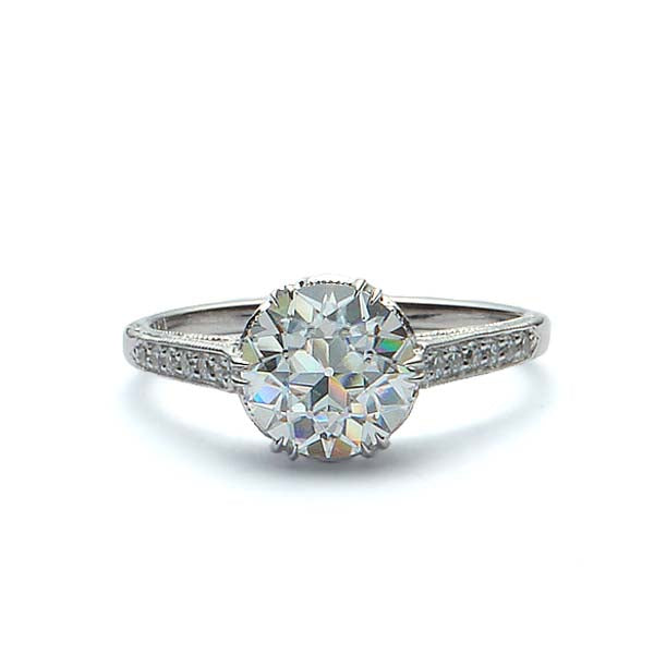 Replica Edwardian  engagement ring #3158-2 - Leigh Jay & Co.
