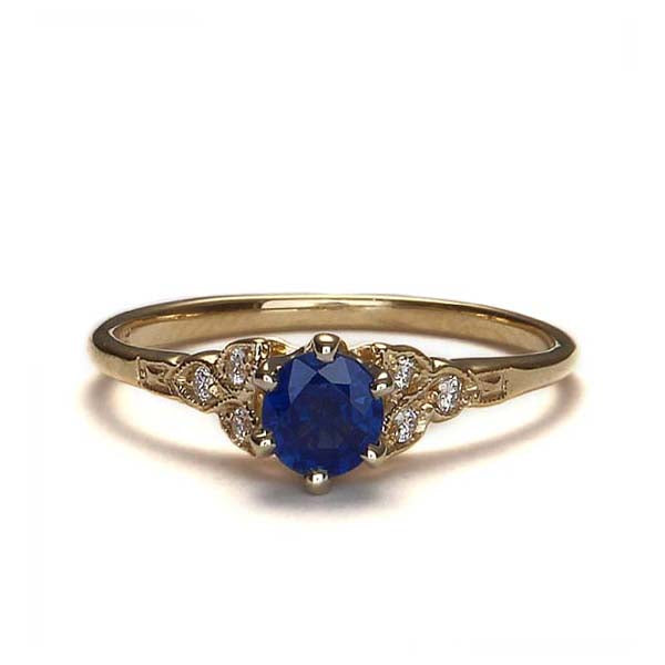 Replica Art Deco  Engagement Ring #3188-05 - Leigh Jay & Co.
