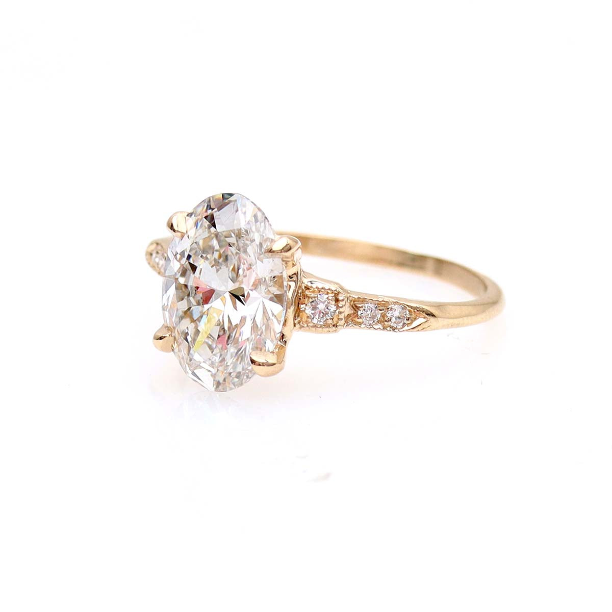 The Esther Replica Art Deco engagement ring  #3297OV-4