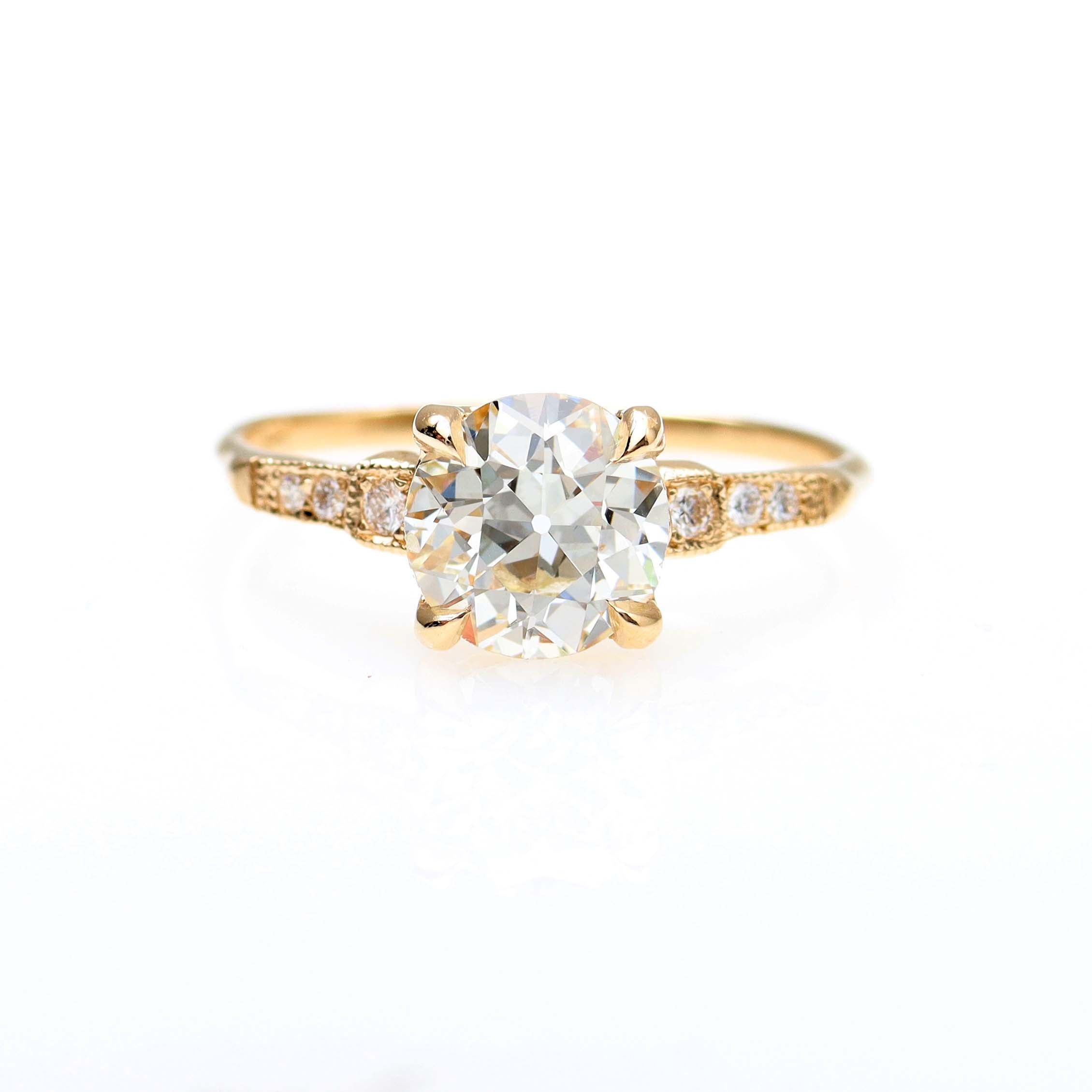 The Esther Replica Art Deco engagement ring #3297RD-2